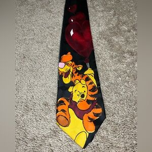 Winnie the Pooh and Tigger Love Heart Balloon Standard Neck Tie